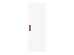 Aparador buffet cómoda armario mueble organizador cocina salón salón alto 34,5 x 34 x 180 cm madera contrachapada blanco 02_0032304