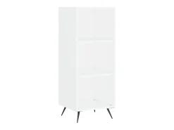 Aparador buffet cómoda armario mueble organizador cocina salón salón alto 34,5 x 34 x 180 cm madera contrachapada blanco 02_0032304