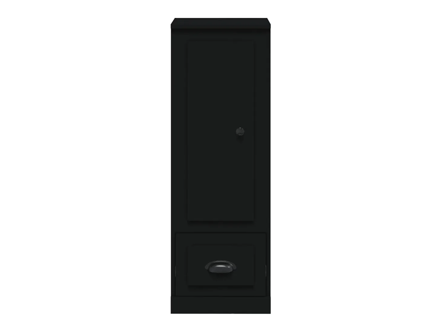 Aparador buffet cómoda armario mueble organizador cocina salón salón alto 36 x 35,5 x 103,5 cm madera contrachapada negro 02_0034911