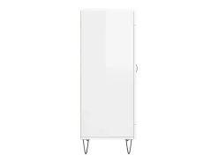 Aparador buffet cómoda armario mueble organizador cocina salón brillante 34,5 x 34 x 90 cm madera contrachapada blanco 02_0030630