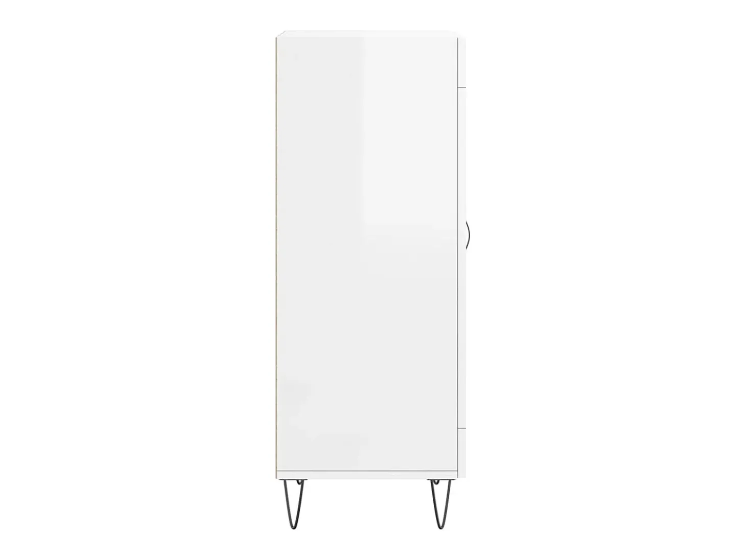 Aparador buffet cómoda armario mueble organizador cocina salón brillante 34,5 x 34 x 90 cm madera contrachapada blanco 02_0030630