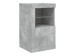 Aparador buffet cómoda armario mueble organizador cocina salón salón con luces LED 164 x 37 x 67 cm gris 02_0029984