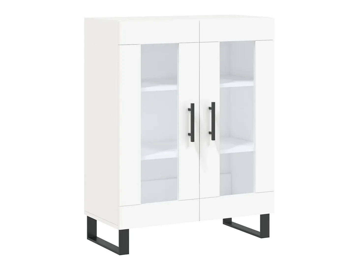 Aparador buffet cómoda armario mueble organizador cocina salón salón alto 69,5 x 34 x 180 cm madera contrachapada blanco 02_0032543