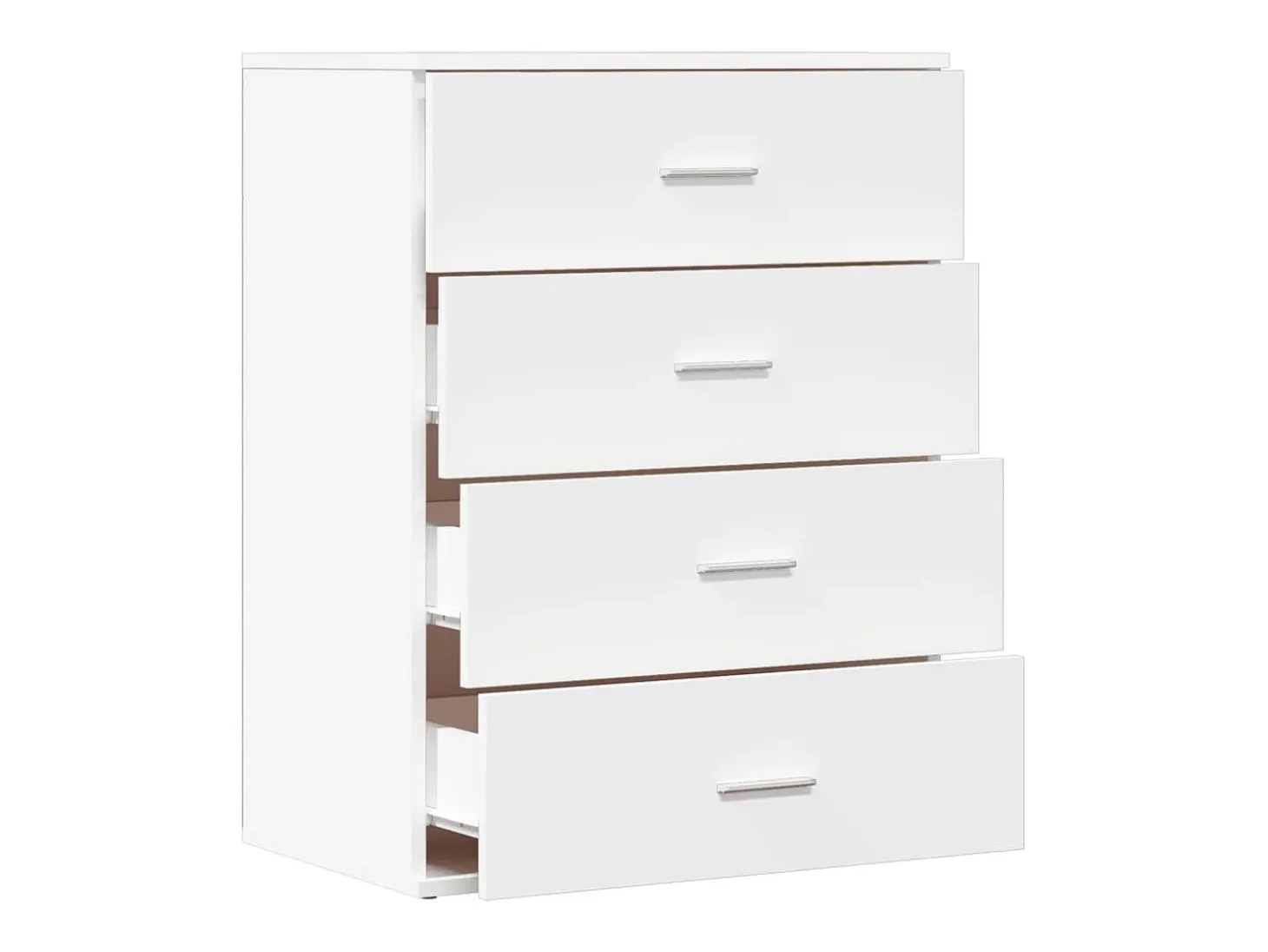Aparador buffet cómoda armario unidad de almacenamiento organizador cocina salón salón 60 x 39 x 80 cm madera contrachapada blanca 02_0030376