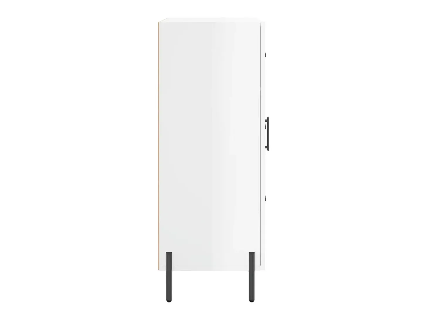 Aparador buffet cómoda armario mueble organizador cocina salón brillante 69,5 x 34 x 90 cm madera contrachapada blanco 02_0030743