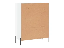 Aparador buffet cómoda armario mueble organizador cocina salón brillante 69,5 x 34 x 90 cm madera contrachapada blanco 02_0030743