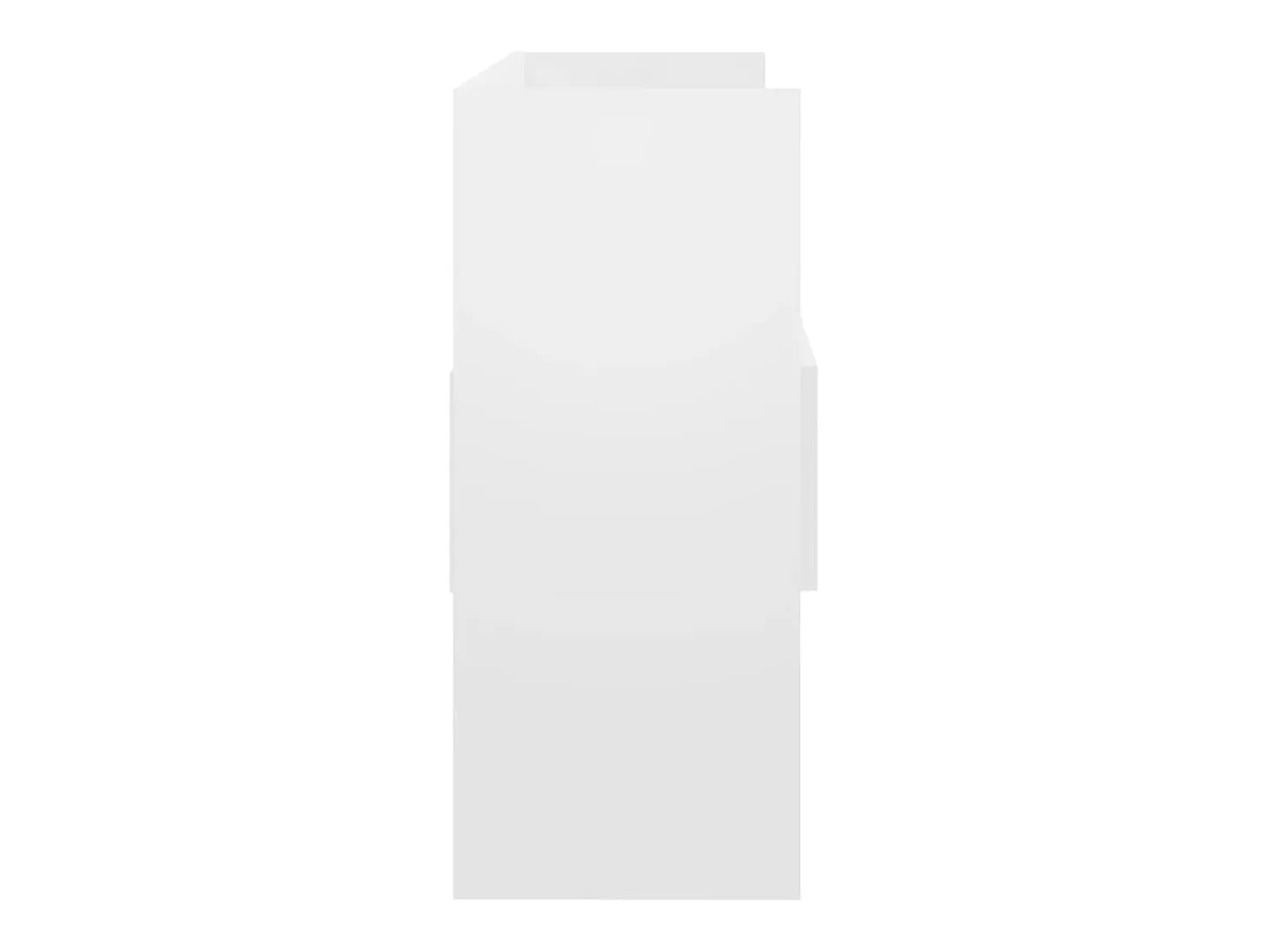 Aparador buffet cómoda armario mueble organizador cocina salón brillante 105 x 30 x 70 cm madera contrachapada blanco 02_0030570