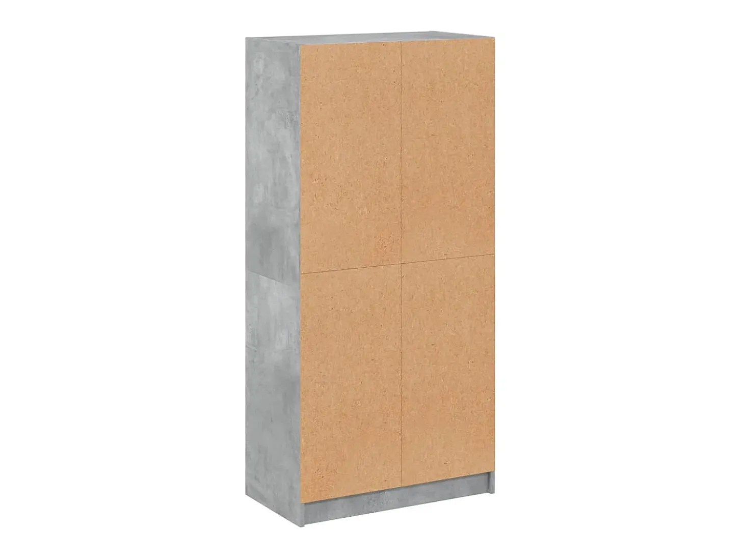 Aparador buffet cómoda armario mueble organizador cocina salón salón alto con puertas 68 x 37 x 142 cm madera contrachapada gris 02_0032240