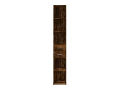 Aparador buffet cómoda armario mueble organizador cocina salón salón alto 30 x 42,5 x 185 cm madera contrachapada marrón 02_0033167