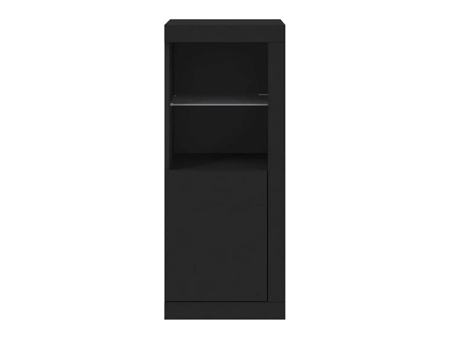 Aparador buffet cómoda armario mueble organizador cocina salón salón con luces LED 41 x 37 x 100 cm negro 02_0030036