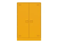 Aparador buffet cómoda armario mueble organizador cocina salón salón amarillo mostaza 67 x 39 x 107 cm acero Amarillo 02_0035696
