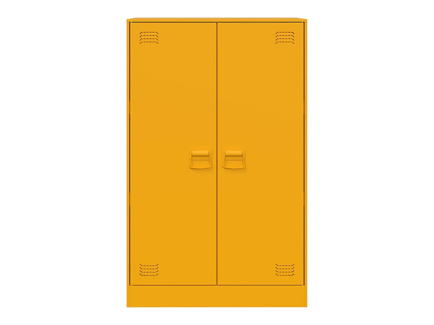 Aparador buffet cómoda armario mueble organizador cocina salón salón amarillo mostaza 67 x 39 x 107 cm acero Amarillo 02_0035696