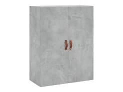 Aparador buffet cómoda armario mueble organizador cocina salón salón alto 69,5 x 34 x 180 cm madera contrachapada gris 02_0034535