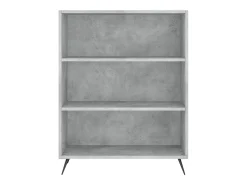 Aparador buffet cómoda armario mueble organizador cocina salón salón alto 69,5 x 34 x 180 cm madera contrachapada gris 02_0034535