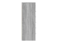 Aparador buffet cómoda armario mueble organizador cocina salón salón con 6 cajones Sonoma 50 x 34 x 96 cm madera contrachapada gris 02_0029763