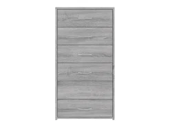 Aparador buffet cómoda armario mueble organizador cocina salón salón con 6 cajones Sonoma 50 x 34 x 96 cm madera contrachapada gris 02_0029763
