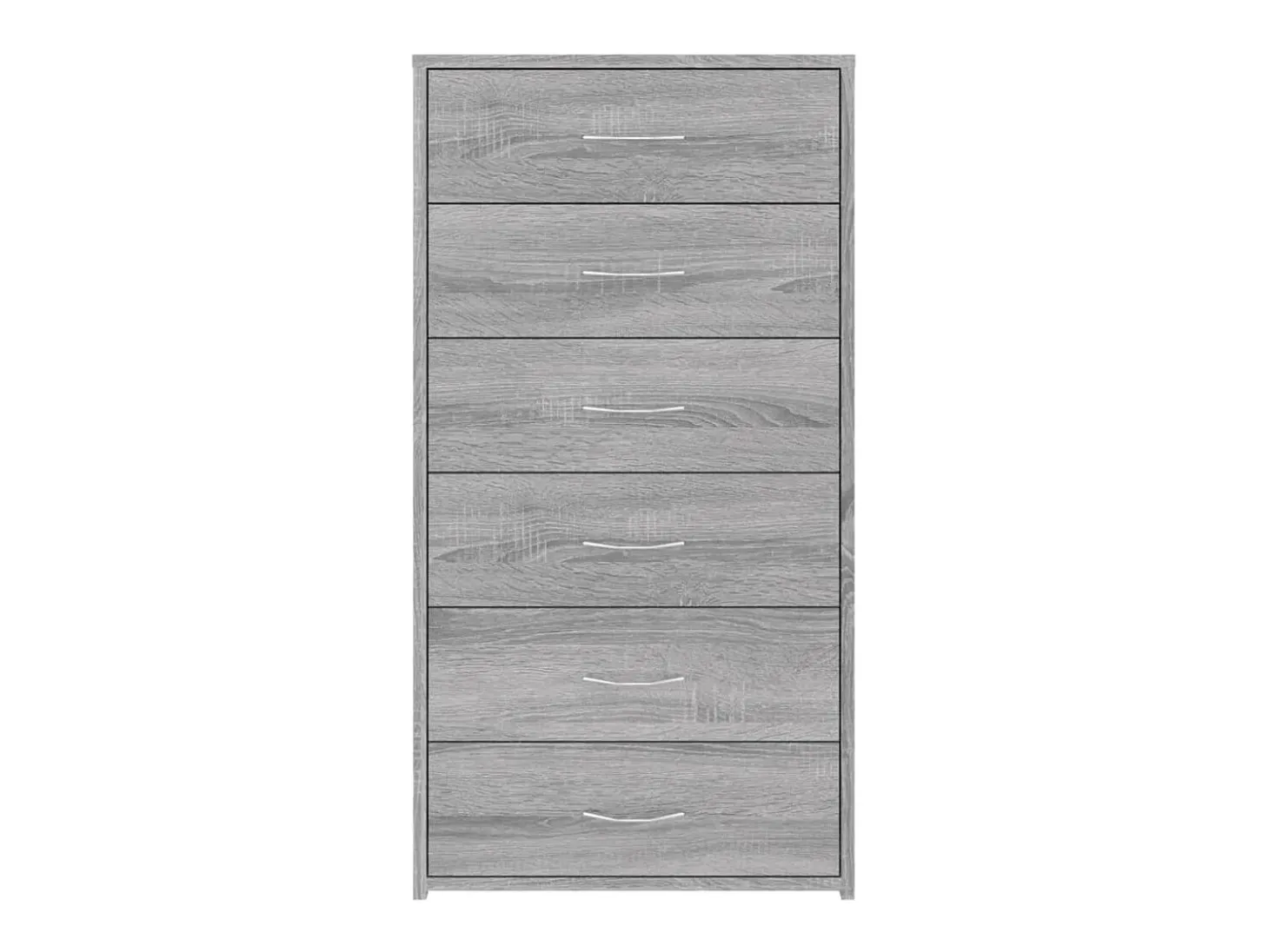 Aparador buffet cómoda armario mueble organizador cocina salón salón con 6 cajones Sonoma 50 x 34 x 96 cm madera contrachapada gris 02_0029763