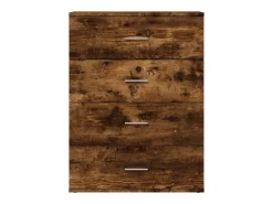 Aparador buffet cómoda armario mueble organizador cocina salón salón juego de 2 60 x 39 x 80 cm madera contrachapada marrón 02_0036747