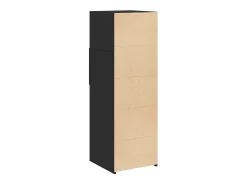 Aparador buffet cómoda armario mueble organizador cocina salón salón alto 40 x 42,5 x 124 cm madera contrachapada negro 02_0034924