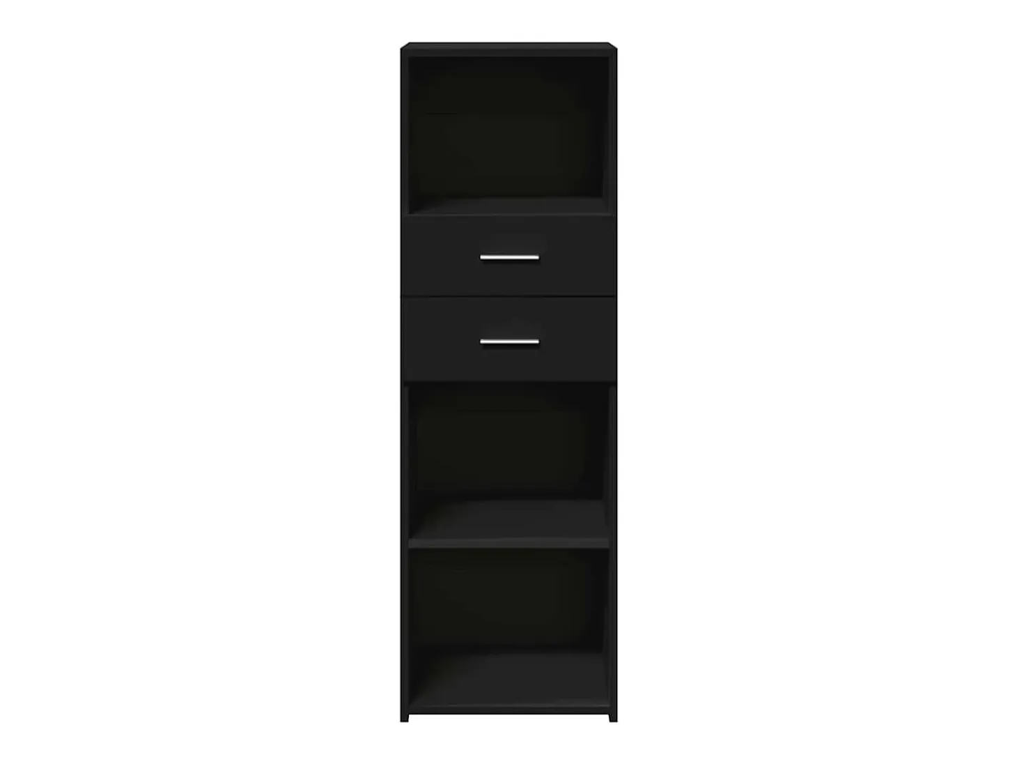 Aparador buffet cómoda armario mueble organizador cocina salón salón alto 40 x 42,5 x 124 cm madera contrachapada negro 02_0034924