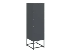 Aparador buffet cómoda armario mueble organizador cocina salón salón alto 36 x 39 x 123 cm acero antracita 02_0032201