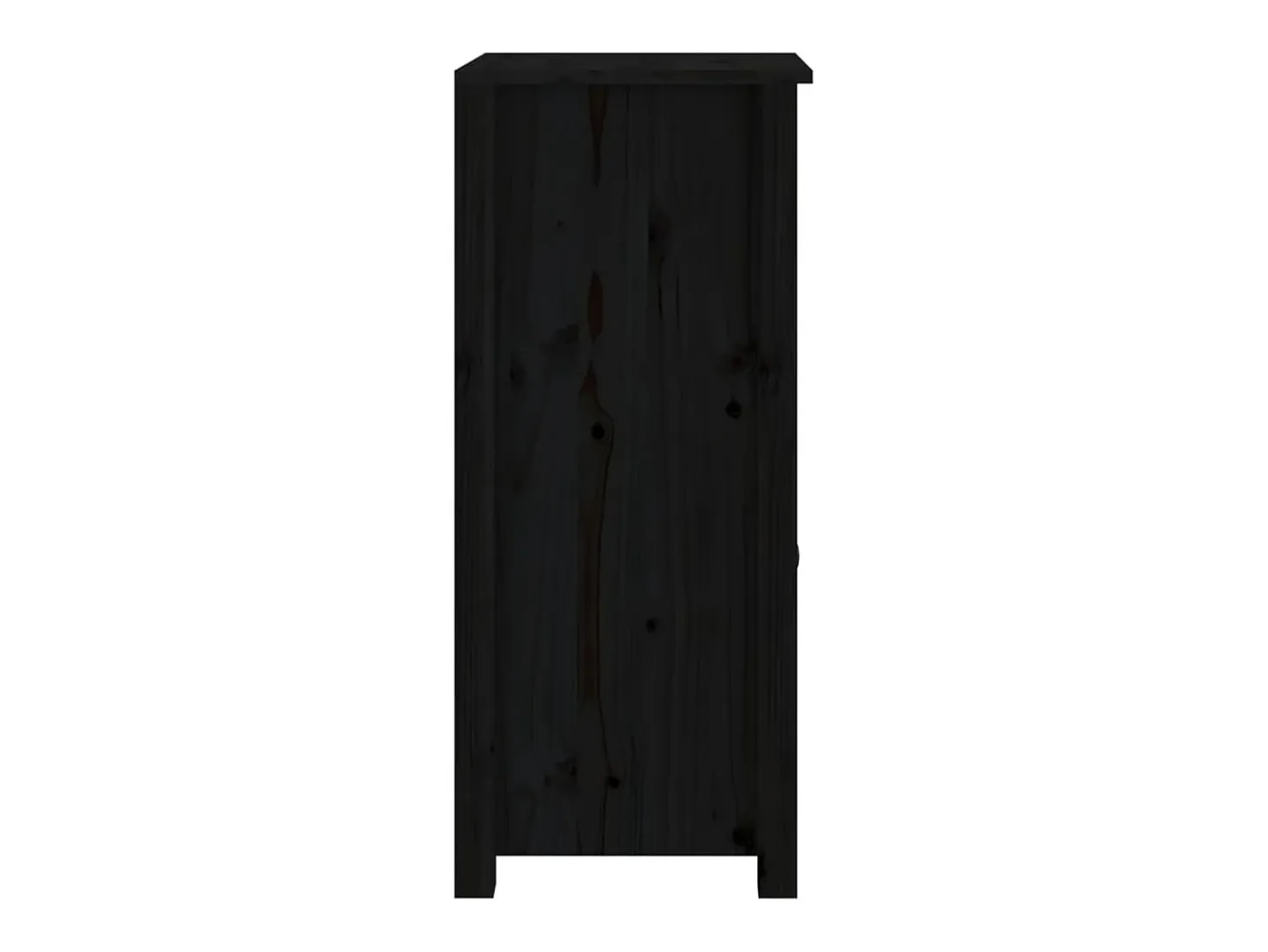 Aparador buffet cómoda armario unidad de almacenamiento organizador cocina salón salón juego de 2 40 x 35 x 80 cm madera maciza de pino negro 02_0036905