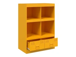 Aparador buffet cómoda armario mueble organizador cocina salón salón amarillo mostaza 67 x 39 x 95 cm acero Amarillo 02_0035703