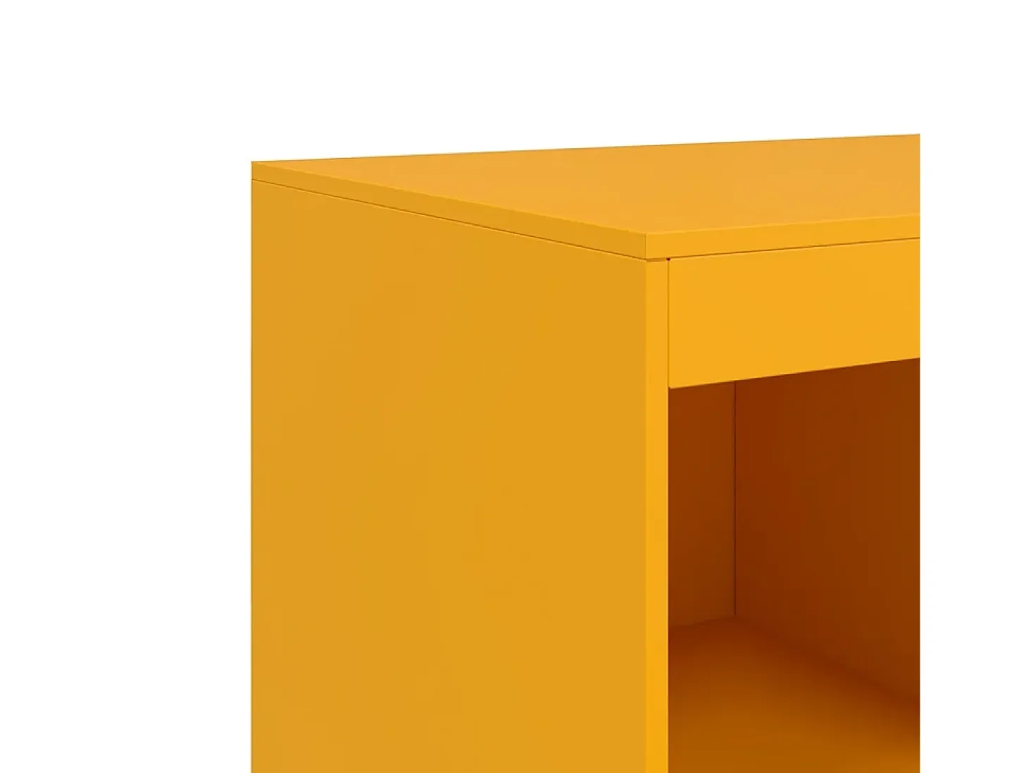 Aparador buffet cómoda armario mueble organizador cocina salón salón amarillo mostaza 67 x 39 x 95 cm acero Amarillo 02_0035703