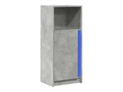 Aparador buffet cómoda armario mueble organizador cocina salón salón con LED 42,5 x 34 x 100 cm madera contrachapada gris 02_0029803
