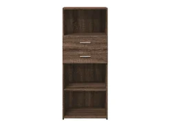 Aparador buffet cómoda armario mueble organizador cocina salón salón alto 50 x 42,5 x 124 cm madera contrachapada marrón 02_0033725