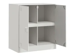 Aparador buffet cómoda armario mueble organizador cocina salón salón 67 x 39 x 73 cm acero blanco 02_0030386