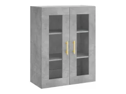 Aparador buffet cómoda armario mueble organizador cocina salón salón alto 69,5 x 34 x 180 cm madera contrachapada gris 02_0034627