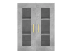 Aparador buffet cómoda armario mueble organizador cocina salón salón alto 69,5 x 34 x 180 cm madera contrachapada gris 02_0034627