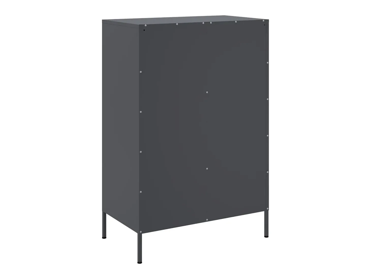 Aparador buffet cómoda armario mueble organizador cocina salón salón alto 68 x 39 x 101,5 cm acero antracita 02_0032208