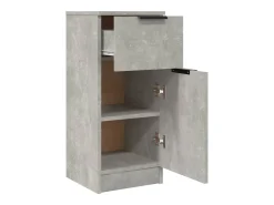Aparador buffet cómoda armario mueble organizador cocina salón salón juego de 2 30 x 30 x 70 cm madera contrachapada gris 02_0036844