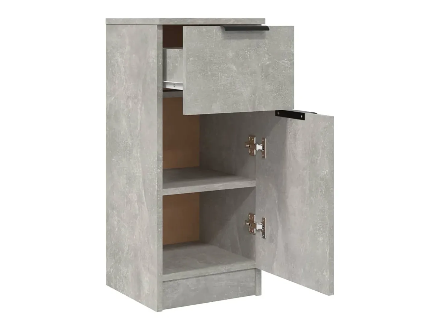 Aparador buffet cómoda armario mueble organizador cocina salón salón juego de 2 30 x 30 x 70 cm madera contrachapada gris 02_0036844