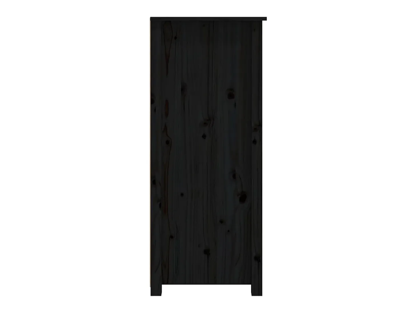 Aparador buffet cómoda armario mueble organizador cocina salón salón 83 x 41,5 x 100 cm madera maciza de pino negro 02_0036141