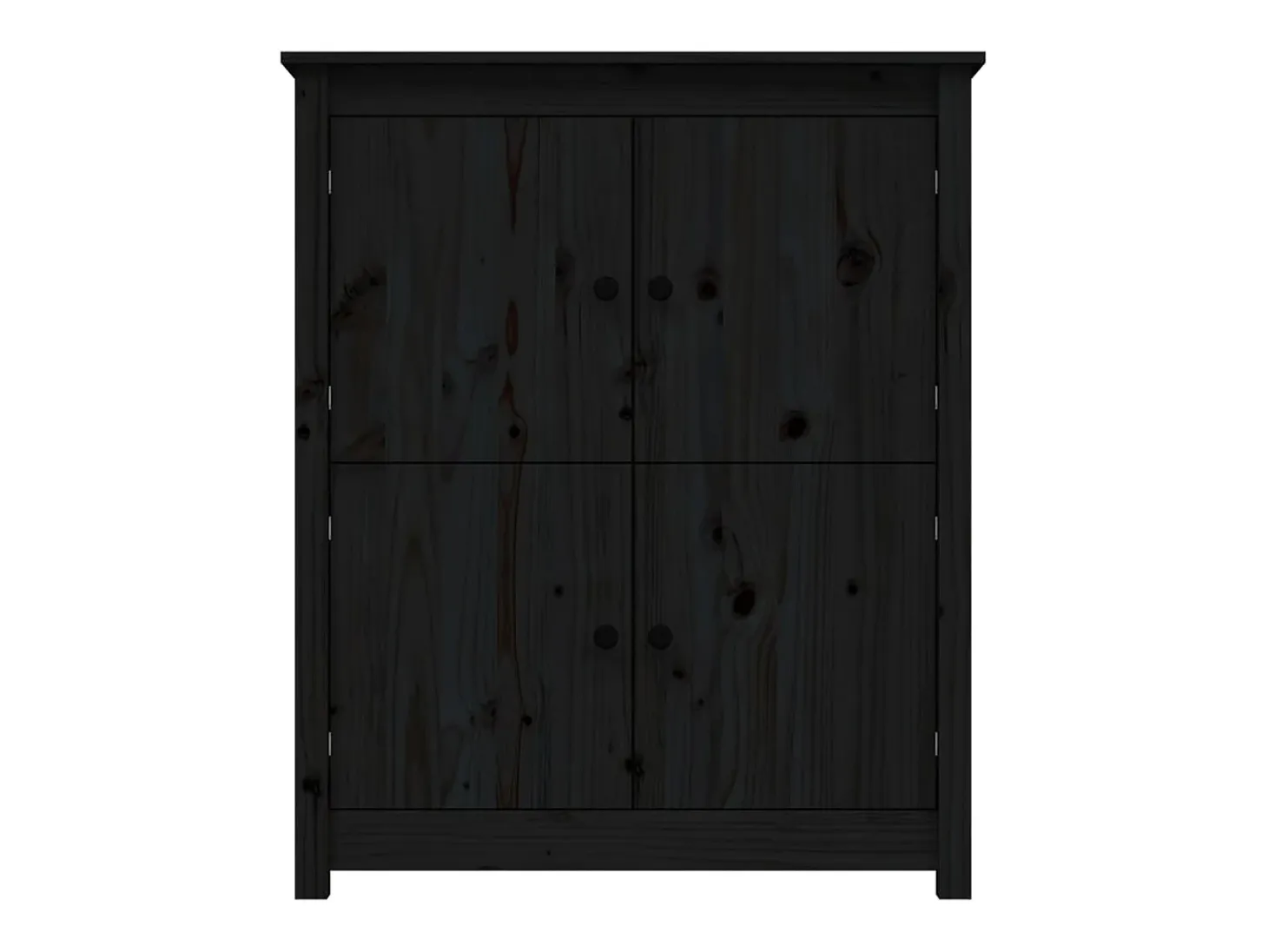 Aparador buffet cómoda armario mueble organizador cocina salón salón 83 x 41,5 x 100 cm madera maciza de pino negro 02_0036141