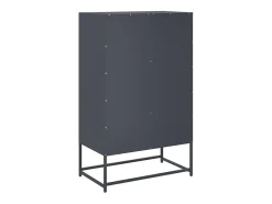 Aparador buffet cómoda armario mueble organizador cocina salón salón alto 68 x 39 x 111,5 cm acero antracita 02_0032210