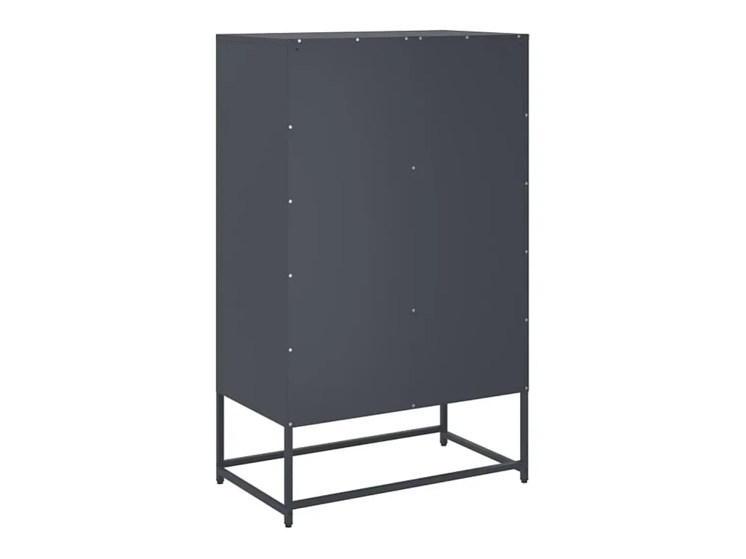 Aparador buffet cómoda armario mueble organizador cocina salón salón alto 68 x 39 x 111,5 cm acero antracita 02_0032210