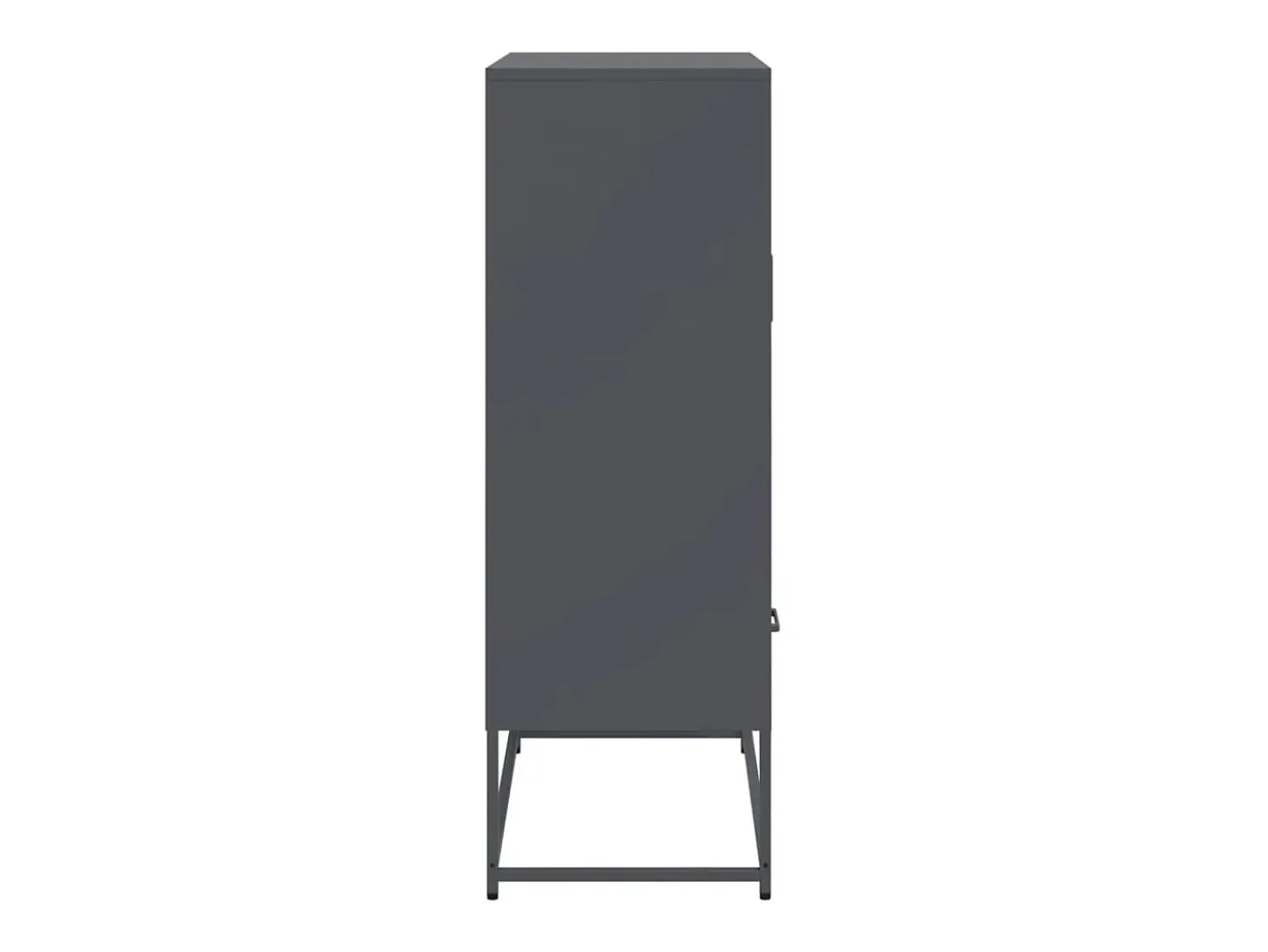 Aparador buffet cómoda armario mueble organizador cocina salón salón alto 68 x 39 x 111,5 cm acero antracita 02_0032210