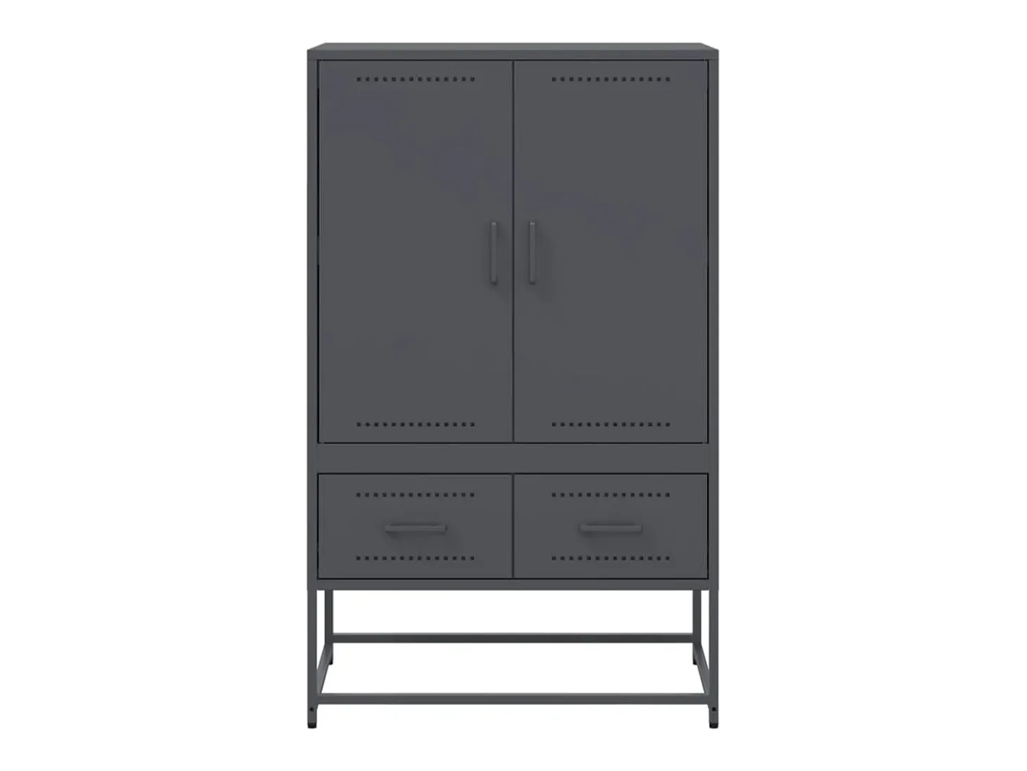 Aparador buffet cómoda armario mueble organizador cocina salón salón alto 68 x 39 x 111,5 cm acero antracita 02_0032210