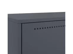 Aparador buffet cómoda armario mueble organizador cocina salón salón alto 68 x 39 x 111,5 cm acero antracita 02_0032210
