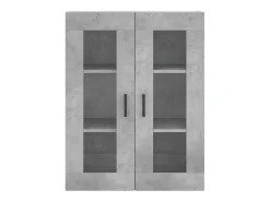 Aparador buffet cómoda armario mueble organizador cocina salón salón alto 69,5 x 34 x 180 cm madera contrachapada gris 02_0034691