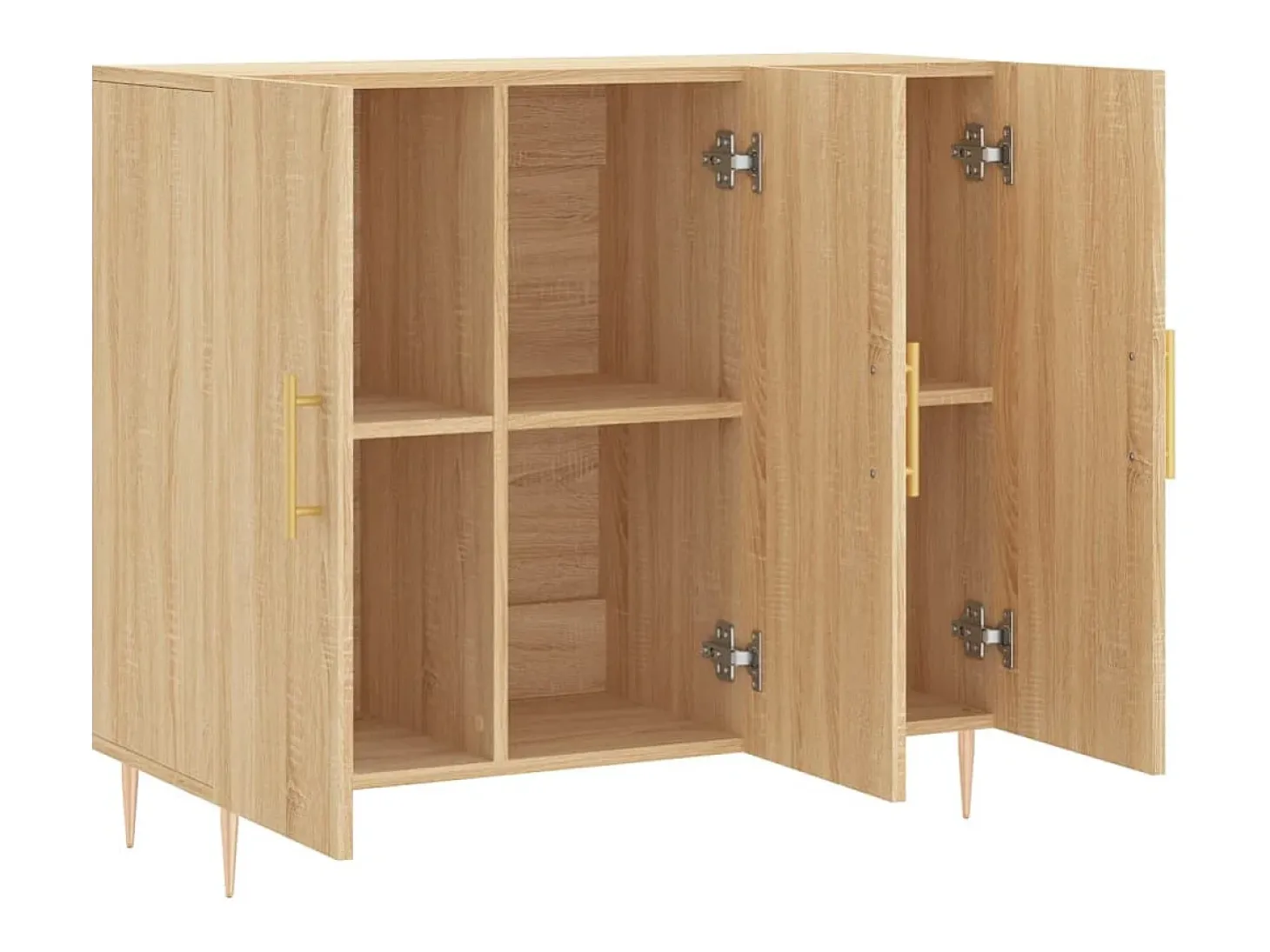 Aparador buffet cómoda armario unidad de almacenamiento organizador cocina salón salón Sonoma 90 x 34 x 80 cm madera contrachapada marrón 02_0031736