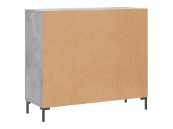 Aparador buffet cómoda armario mueble organizador cocina salón salón 90 x 34 x 80 cm madera contrachapada gris 02_0032123