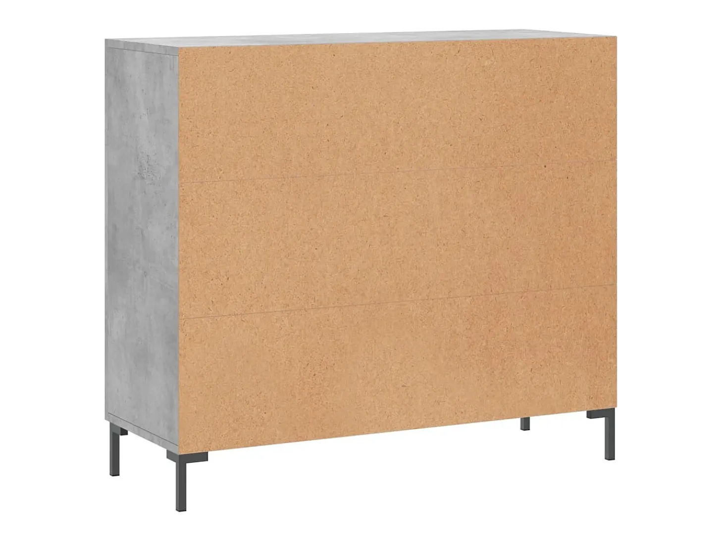 Aparador buffet cómoda armario mueble organizador cocina salón salón 90 x 34 x 80 cm madera contrachapada gris 02_0032123