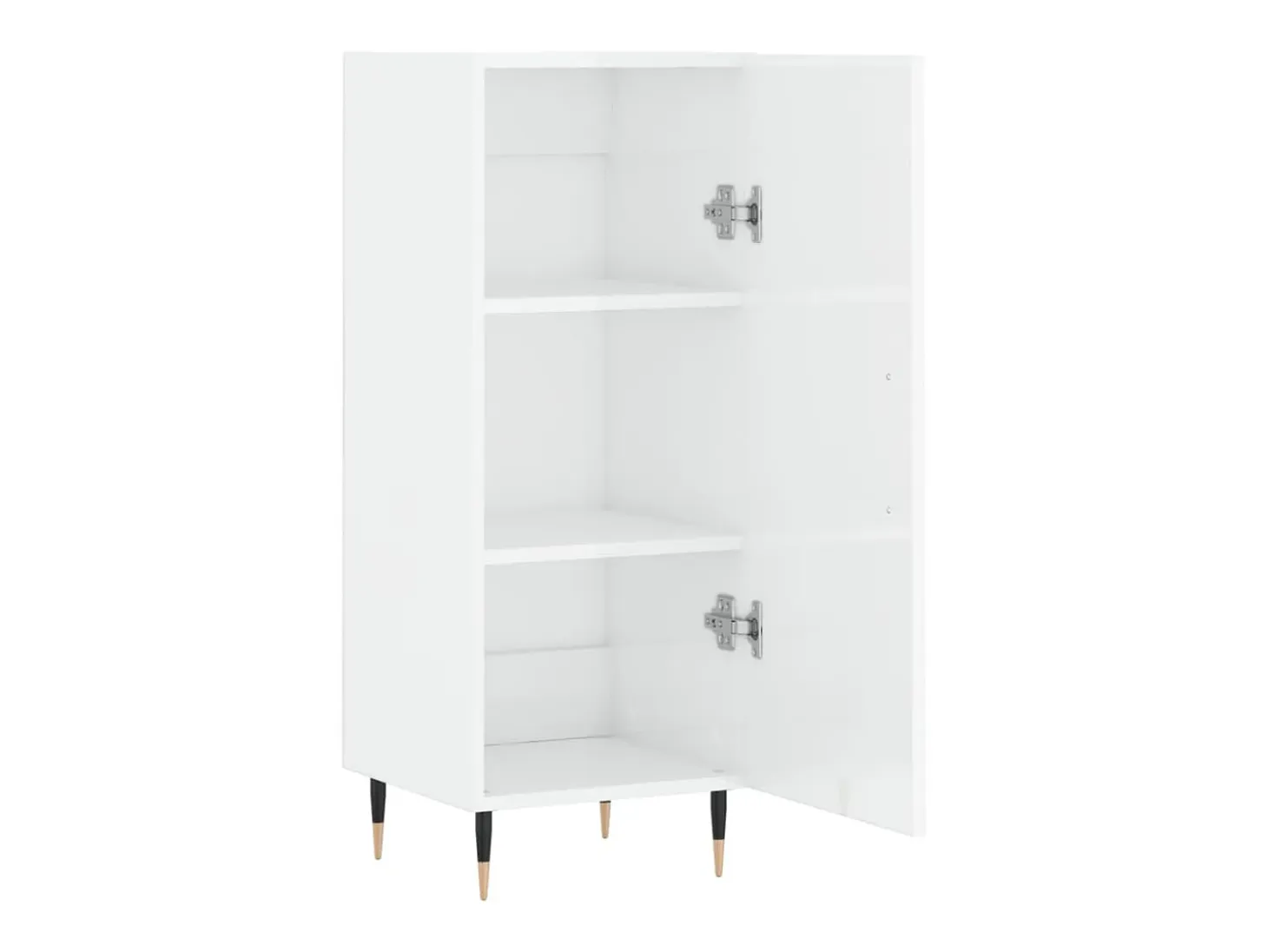 Aparador buffet cómoda armario mueble organizador cocina salón brillante 34,5 x 34 x 90 cm madera contrachapada blanco 02_0030616