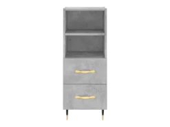 Aparador buffet cómoda armario mueble organizador cocina salón salón alto 34,5 x 34 x 180 cm madera contrachapada gris 02_0034406
