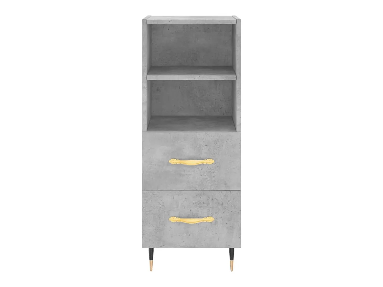Aparador buffet cómoda armario mueble organizador cocina salón salón alto 34,5 x 34 x 180 cm madera contrachapada gris 02_0034406